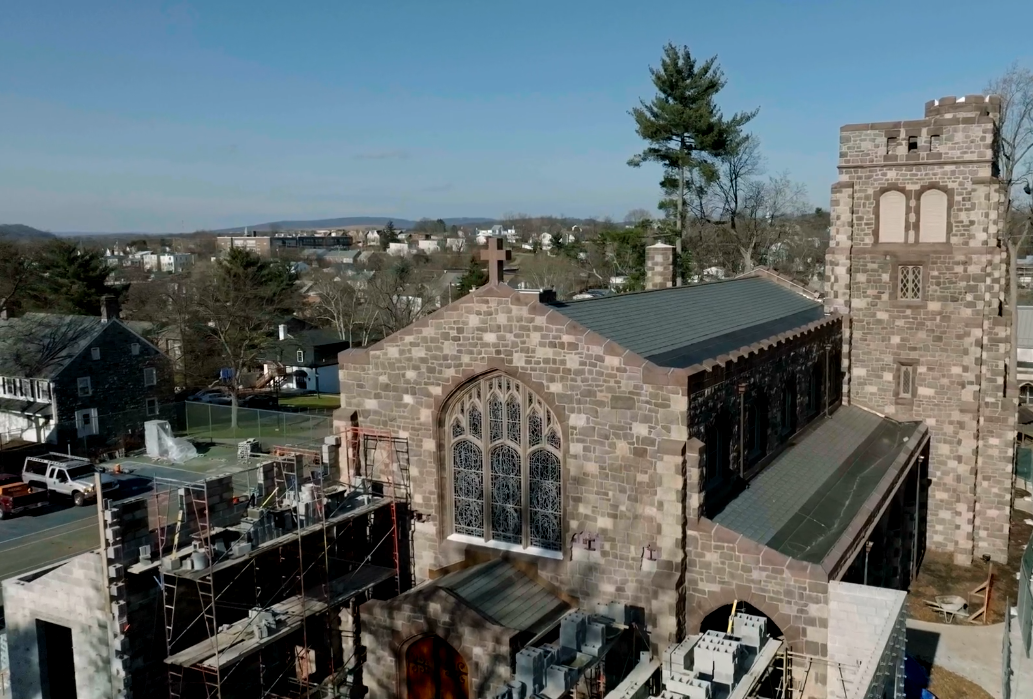 outdoor view of church construction